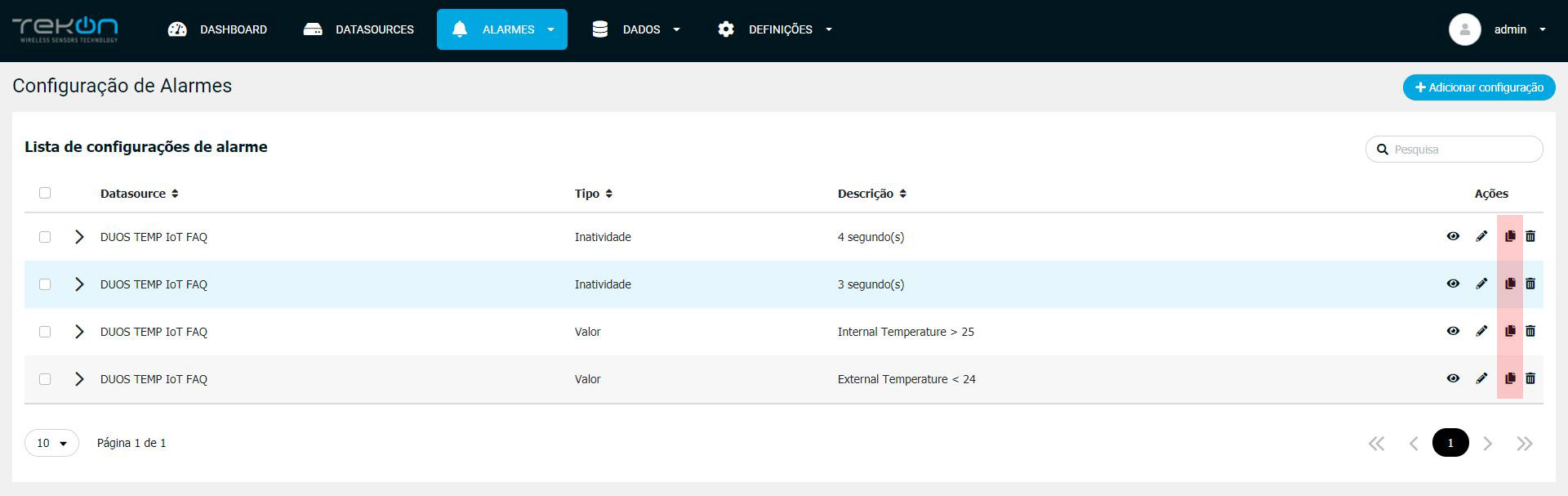 opção de clonar datasources e alarmes