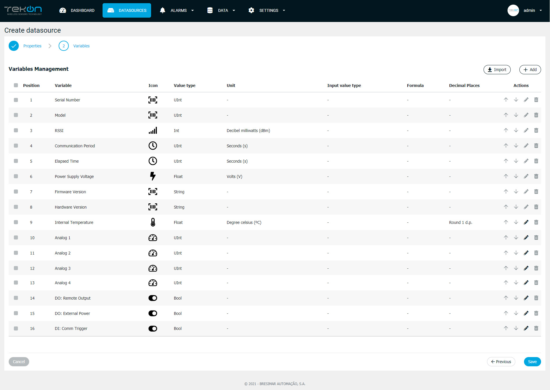 datasource TWP-4AI tekon iot platform