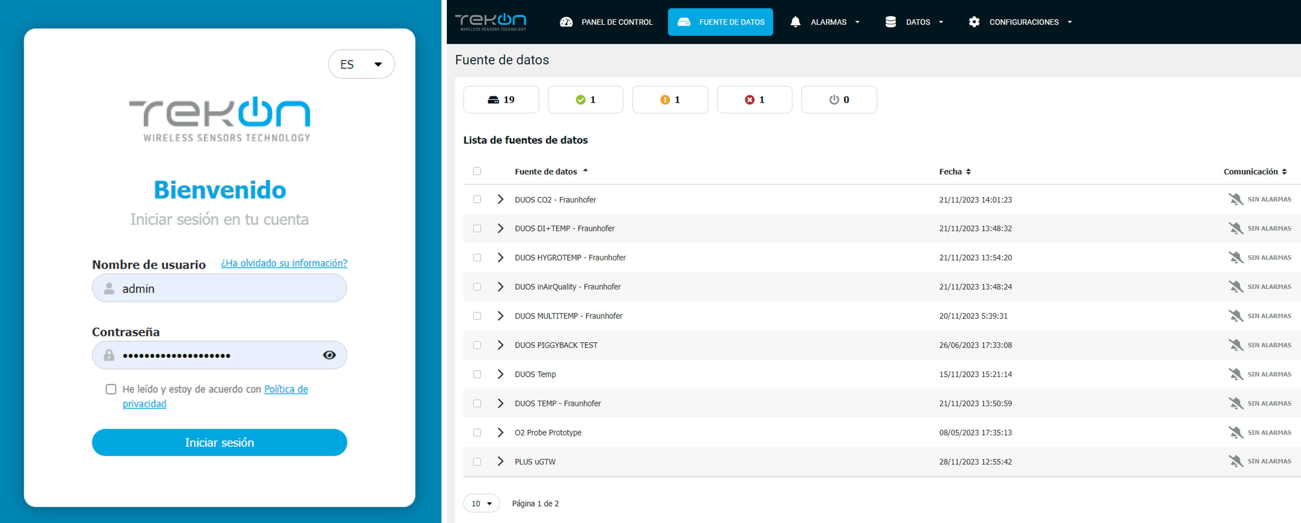 Tekon IoT Platform 12.2.0 Espanhol